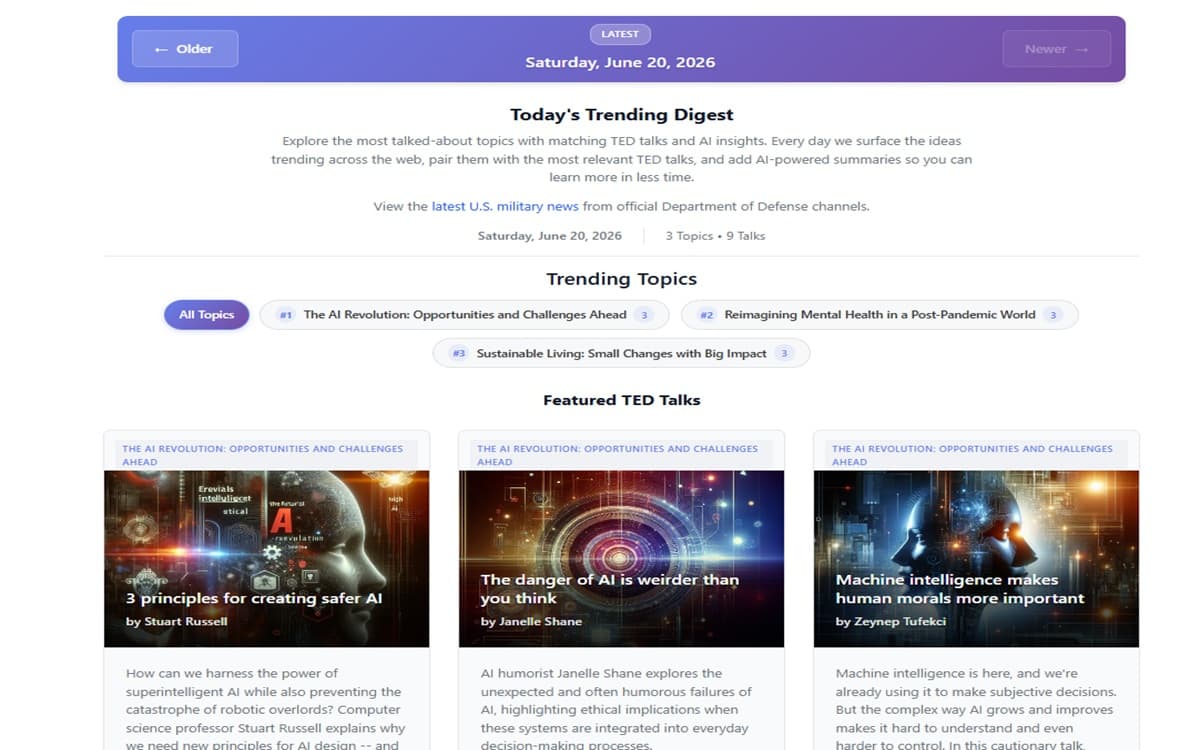 AI Trendified website screenshot
