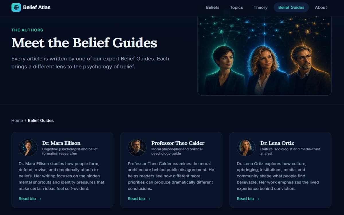 Belief Atlas website screenshot